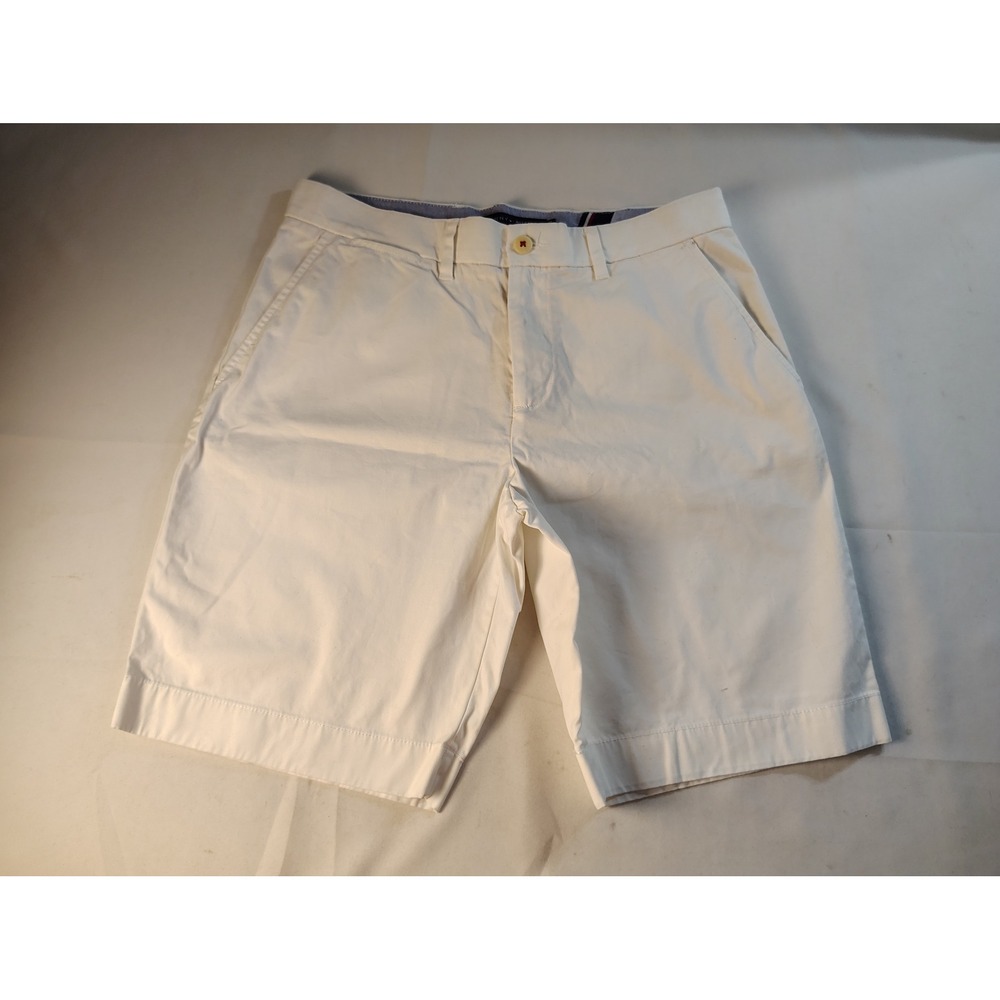 Tommy Hilfiger Mens Classic Fit Chino Shorts‎ Off White Cotton Size 33